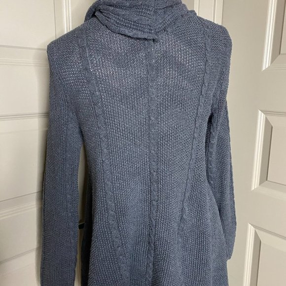 Grey Jeanne Pierre pullover, drape neck sweater - Picture 5 of 8